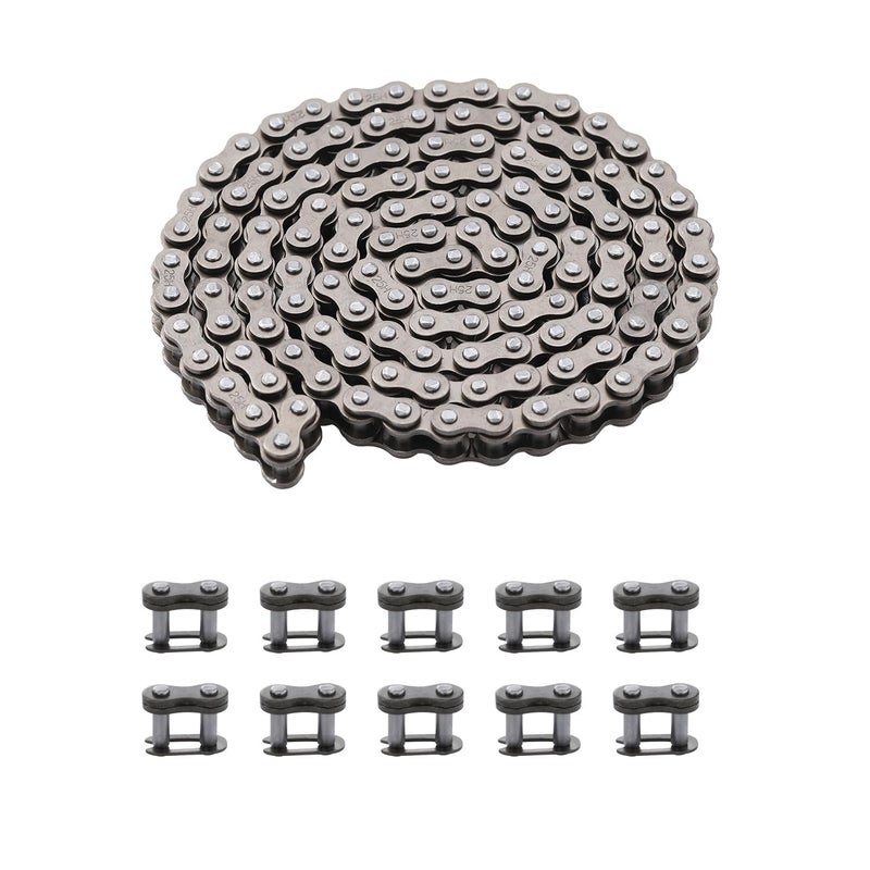KAMIER 25H Drive Chain 126 Link for Razor MX350 MX400 ZR350 SX350 McGrath Dirt Rocket Bike Kids Electric Pocket Mod Mini Euro Bella Vapor Sweet Pea Scooter Motovox MBxXSe MotoTec MT-MB Mini Bike Parts - Image 1